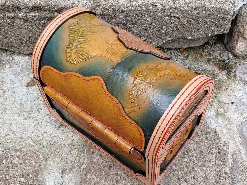 Leather treasure chest — Tony Allen Bernier